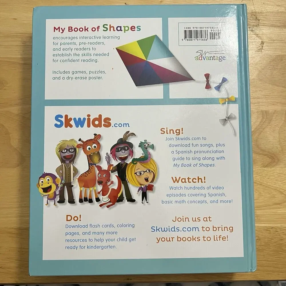 Set of 4 My Book of Colors Numbers Shapes Words Bilingual English and Spanish